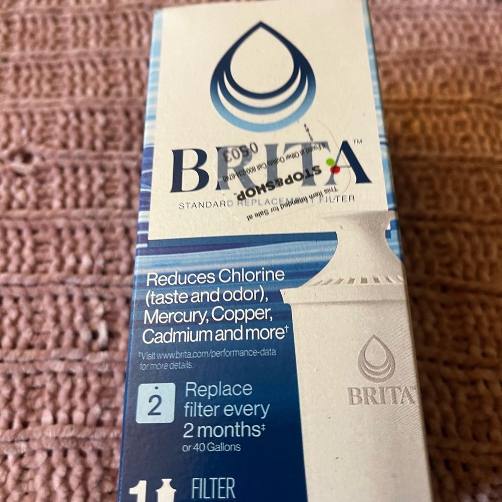 Brita Water Filter with Blue and White Design